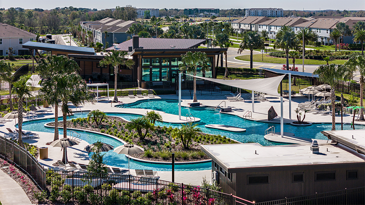 Lazy River clubhouse facing